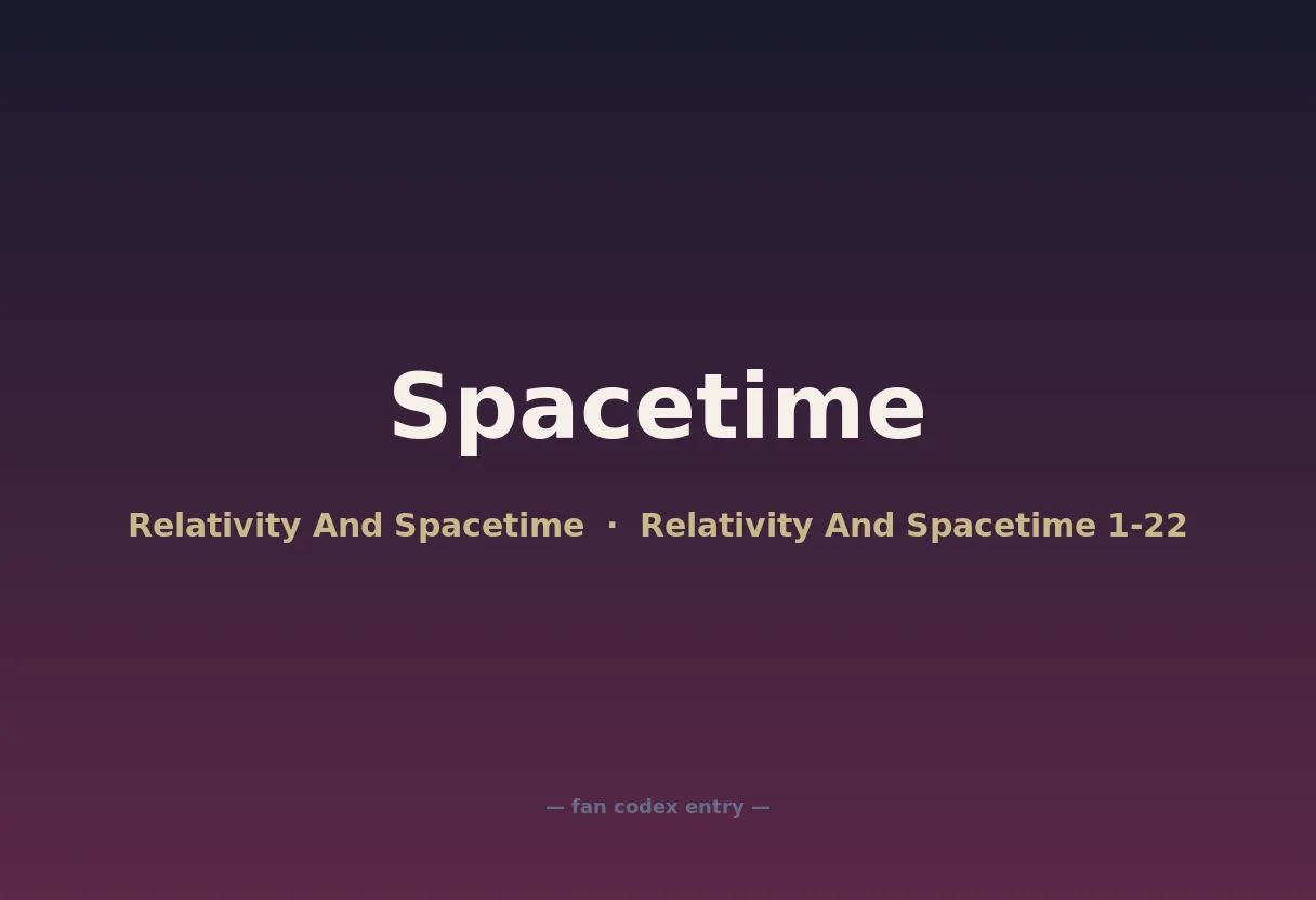 Spacetime