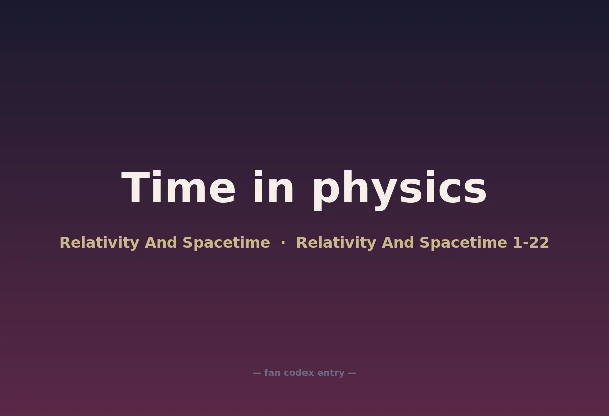Time in physics