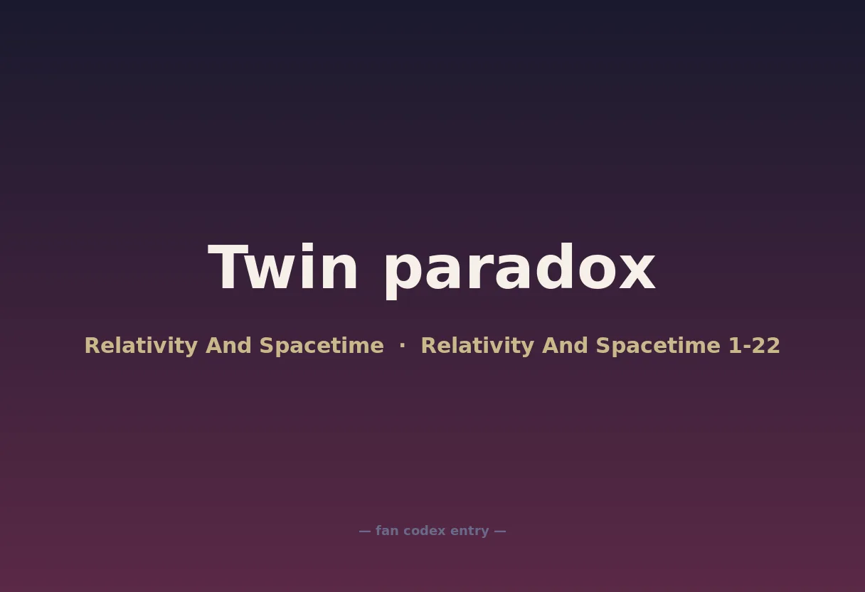 Twin paradox