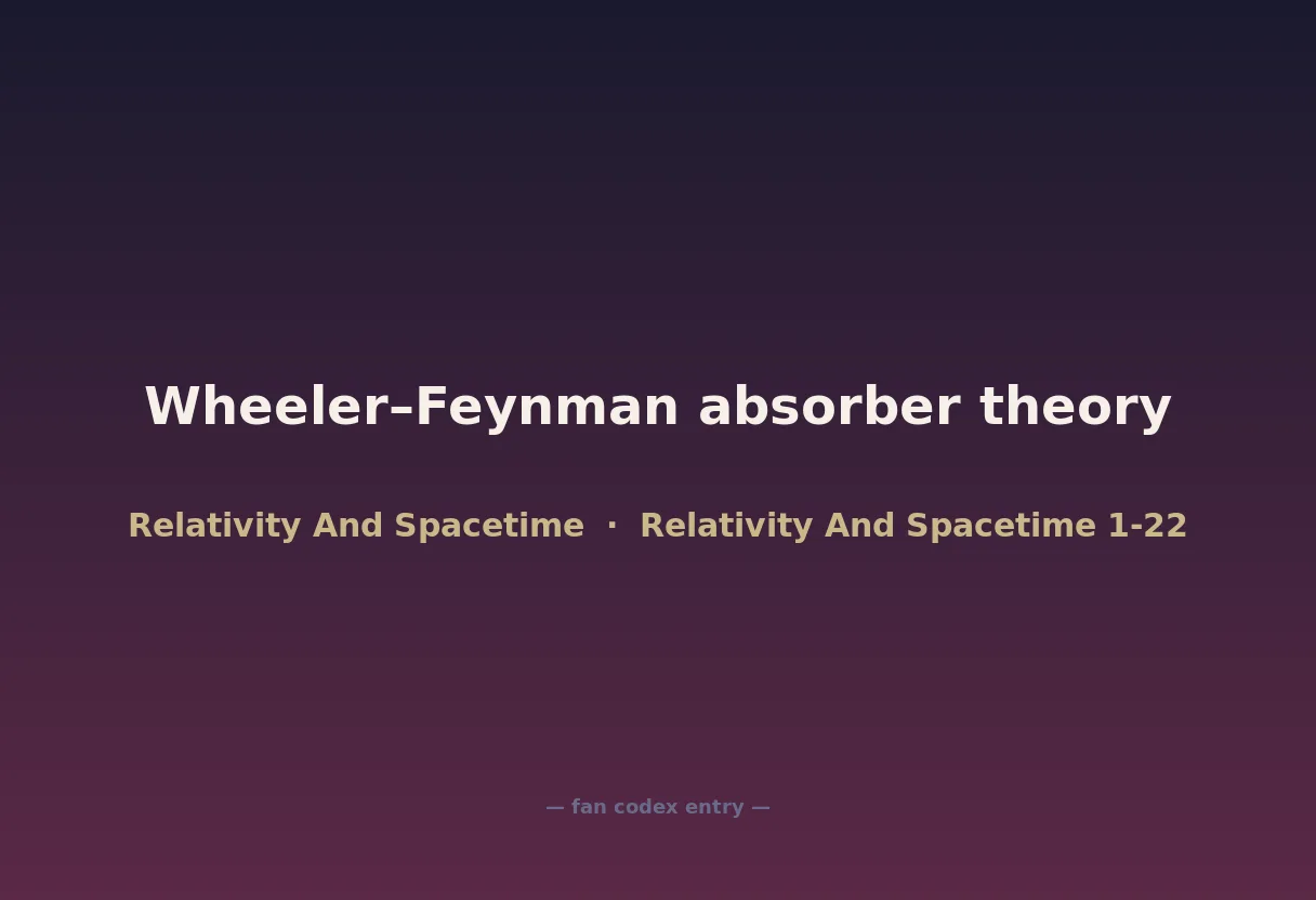 Wheeler–Feynman absorber theory